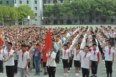 团省委副书记张澍出席中学建队仪式示范活动